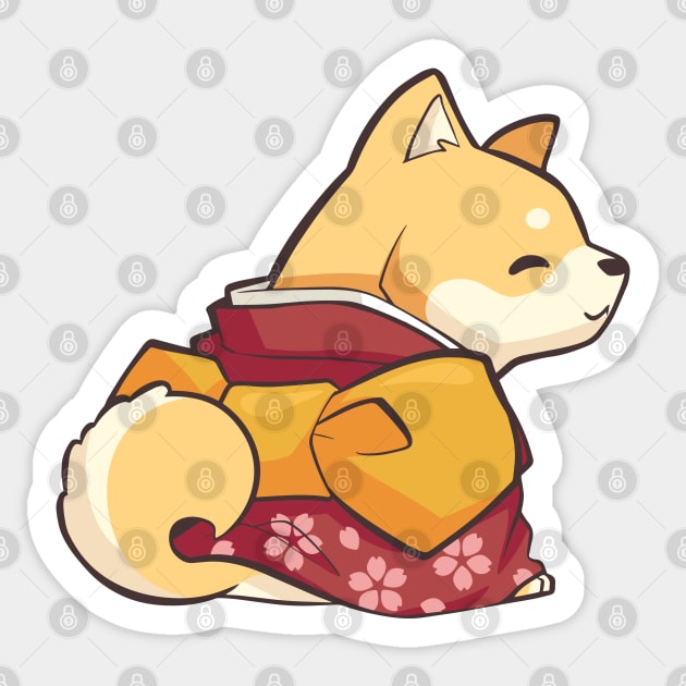 Kimono Shiba Inu Sticker by Bobblejot